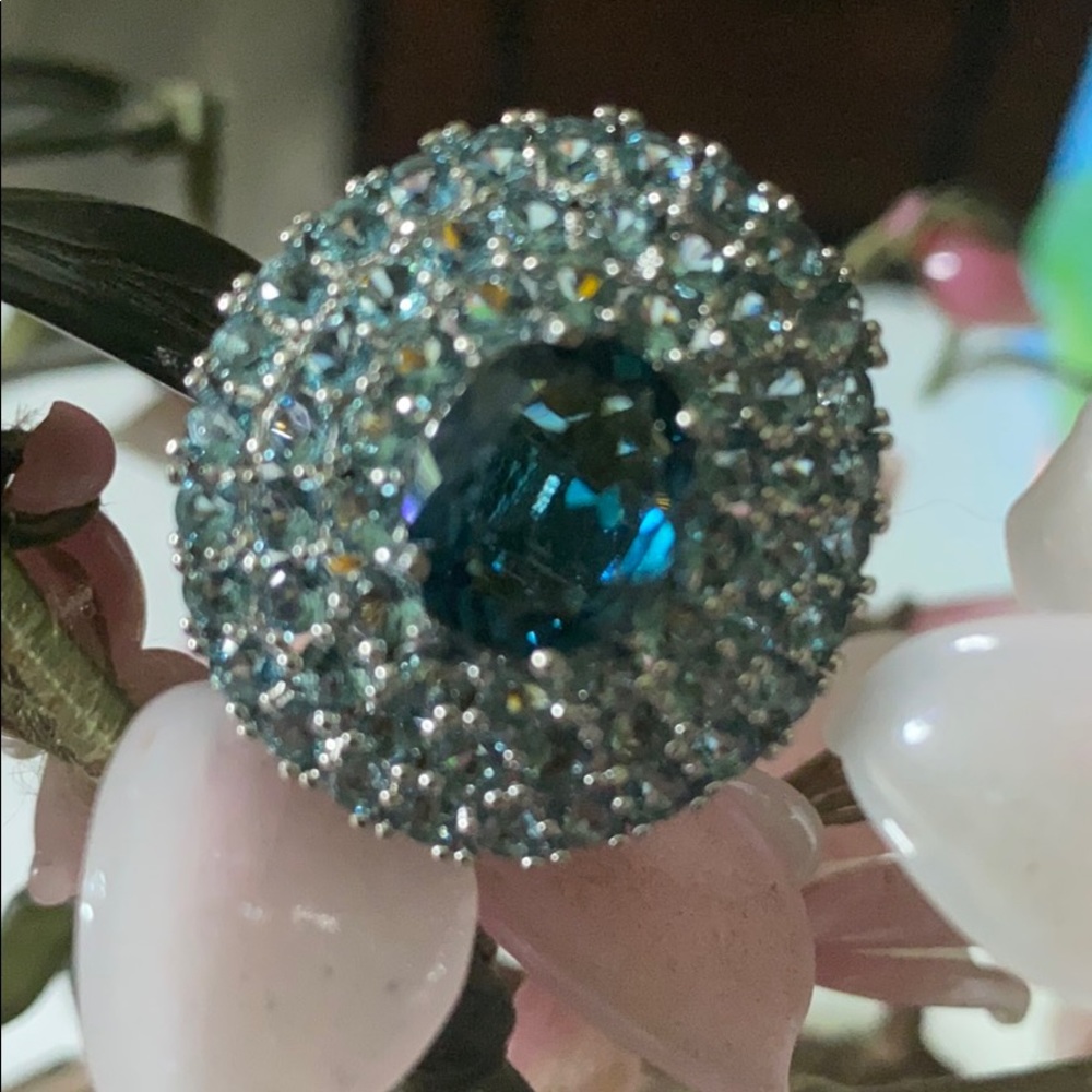 Vintage 925 aquamarine ring